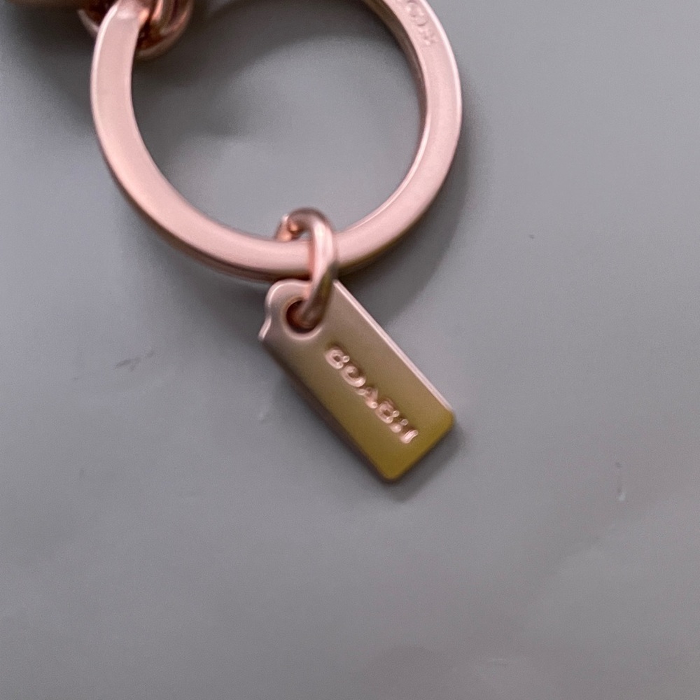 Coach Black and Rose Gold Padlock Key Holder or Charm Very Cool Coach - Picture 2 of 7